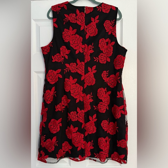 Embroidered Red Roses Dress - Picture 4 of 11